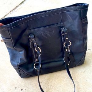 Black Leather Coach Bag